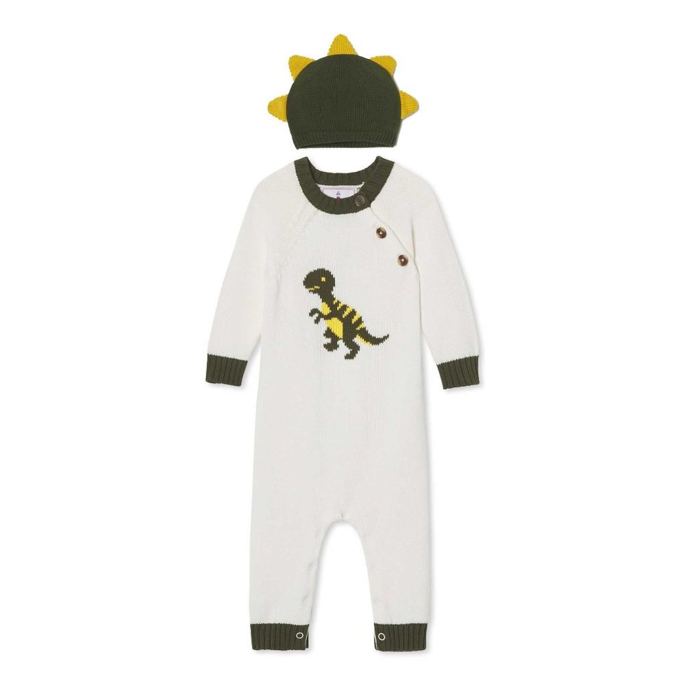 Classic Prep Davey Dinosaur100% Cotton Sweater Romper Set 3-6 & 6-9 months